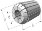 Preview: Spannzangen DIN 6499 472E ER40 Ø 11,0 mm