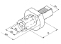 Preview: E1 Wendeplatten Bohrerhalter D 20x16x66