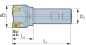 Preview: Eckschaftfräser 90° LNMX1510 Ø 32 mm z=3