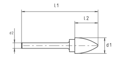 HM-Frässtift RBF 0  S6 6X50