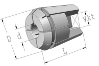 Spannzangen m. Vierkant DIN 6499 430E ER25 Ø 3,5 mm