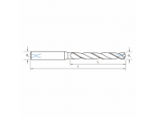 VHM-Bohrer Ø 10,9 mm IK 140° Form C  5xD spiralgen. M/S/N