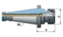 Spannzangenfutter DIN 6499 Typ ER SK40 DIN2080x50xER16