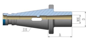 Zwischenhülse DIN 6383 m. Austreiblappen SK40 DIN2080xMK1x50