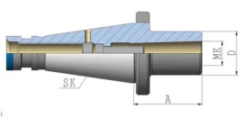 Zwischenhülse DIN 6364 für MK m. Anzugsgewinde SK50 DIN2080xMK5x120