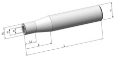 Zylinderschaft für Einschraubfräser 32xM12x54