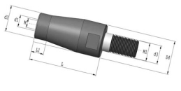 Reduzierung für Einschraubfräser M10xM8x30