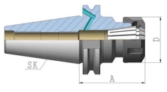 Spannzangenfutter ER SK40 DIN69871 AD/Bx63xER16