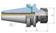 Spannzangenfutter ER SK40 JIS B 6339 (MAS-BT) AD/Bx60xER25