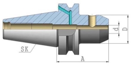 Spannfutter Weldon DIN6359 SK40 JIS B 6339 (MAS-BT) AD/Bx40x120