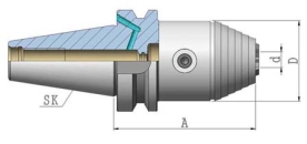 NC Bohrfutter Rechts-/ Linkslauf SK50 JIS B 6339 (MAS-BT) AD/Bx110x1,0-13