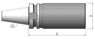 Bohrstangenrohling SK40 JIS B 6339 (MAS-BT) Ax63x250