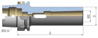 Zwischenhülse DIN6383 HSK 100AxMK3x150