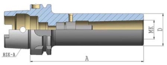 Zwischenhülse DIN6364 HSK 100AxMK3x150