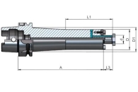 Quernut - Aufsteckdorn DIN 6357 HSK 100Ax16x200