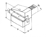 B3 Radial Werkzeughalter Überkopf rechts kurz D 50x32x55