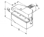 B7 Radial Werkzeughalter Überkopf rechts lang D 40x25x44