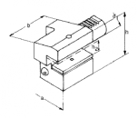 C3 Axial Werkzeughalter Überkopf rechts D 16x12x44