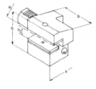 C4 Axial Werkzeughalter Überkopf links D 20x16x50