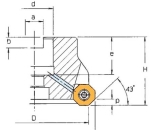 Planaufsteckfräser 43° OFKT05T3 Ø 32 mm Z=3