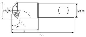 Fasenschaftfräser 60° TCMT1102 Ø 26 mm