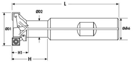 T - Nutenschaftfräser SPMT0603 Ø 21 mm