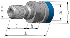 Anzugsbolzen M16 DIN 2080 mit Bohrung