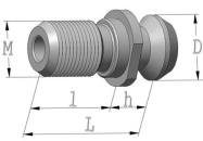 Anzugsbolzen Mazak M16 CAT mit Bohrung 3 mm länger