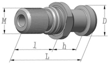 Anzugsbolzen mit Bohrung M24 DIN 69872 A