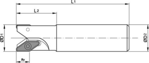 Eckschaftfräser 90° VCGT2205 Ø 32 mm Z=2