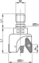 Eckeinschraubfräser 90° VCGT2205 Ø 32 mm