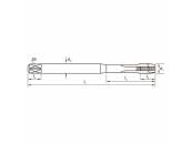 Gewindebohrer Synchro Metrisch DIN 371 M3 PM-HSSE V3 TiCN Typ Gun VADH