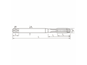 HSSE blank GWB DIN371 Metrisch M5 Typ Gun W AZ mit ausgesetzten Zähnen