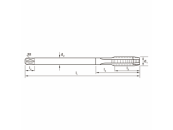 HSSE blank GWB DIN376 Metrisch M14 Typ Gun W AZ mit ausgestzten Zähnen