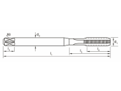 Gewindebohrer DIN371 Metrisch M4 VHM TiCN Typ VH HRC (H)