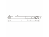 Gewindebohrer Synchro Metrisch M8 PM-HSSE V3 TiCN Typ R50IK HSC