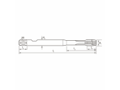 Gewindebohrer Synchro Metrisch M2 PM-HSSE V3 TiCN Typ Gun HSC