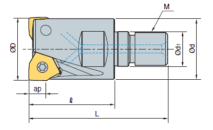 Eckeinschraubfräser 90° WNGX0403.. Ø 32 mm IK Z=5