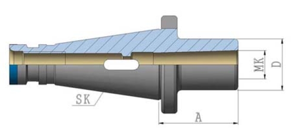 Zwischenhülse DIN 6383 m. Austreiblappen SK40 DIN2080xMK3x65