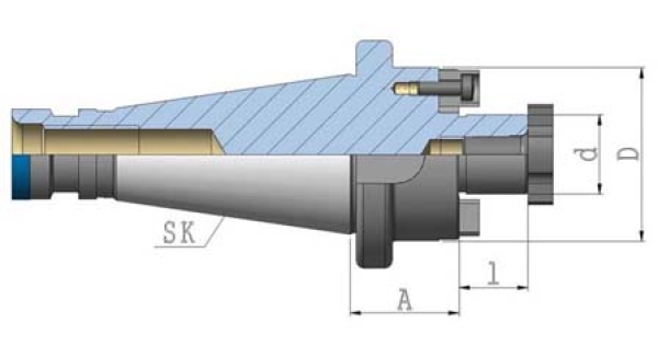 Quernut-Aufsteckfräsdorn DIN 6357 SK40 DIN2080x27x30