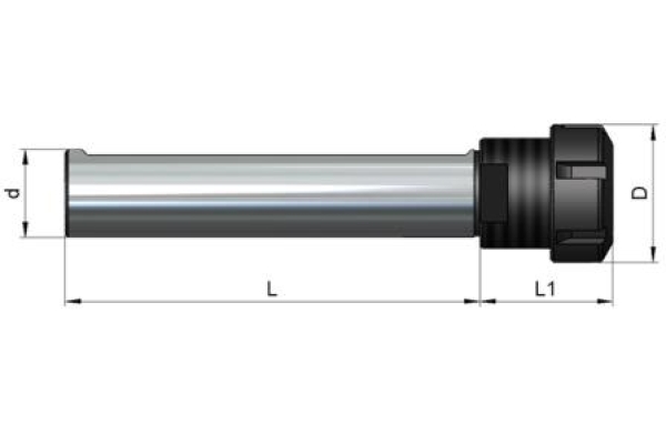 Spannfutter mit Zylinderschaft 16x150xER16