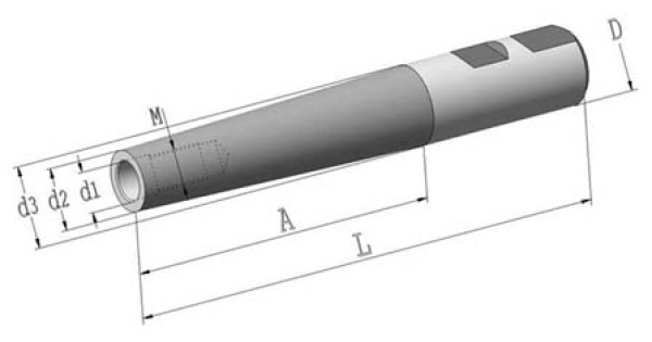 Weldonschaft für Einschraubfräser 20xM10x25-1