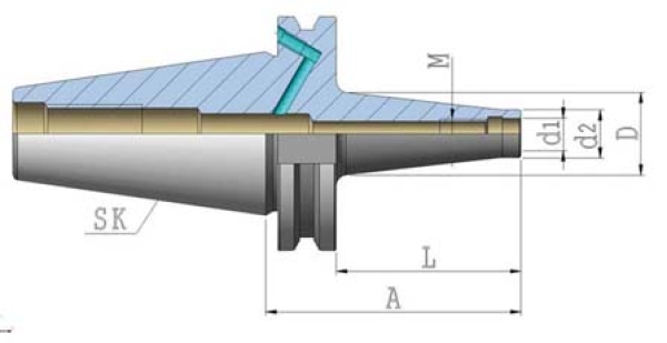 Fräsdorn für Einschraubfräser SK40 DIN69871 AD/Bx06x50