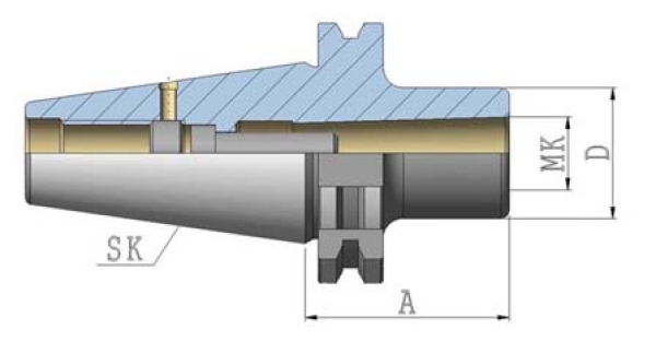 Zwischenhülse DIN6364 SK50 AxMK2x60