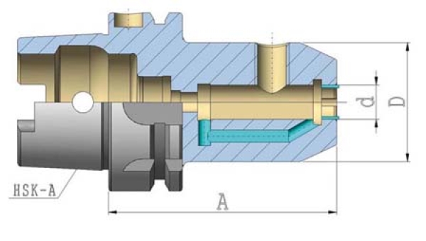 Spannfutter Weldon DIN6359 m. Kühlkanal HSK 100Ax10x80