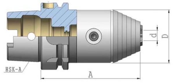 NC Bohrfutter Rechts-/ Linkslauf HSK 100Ax115x3,0-16