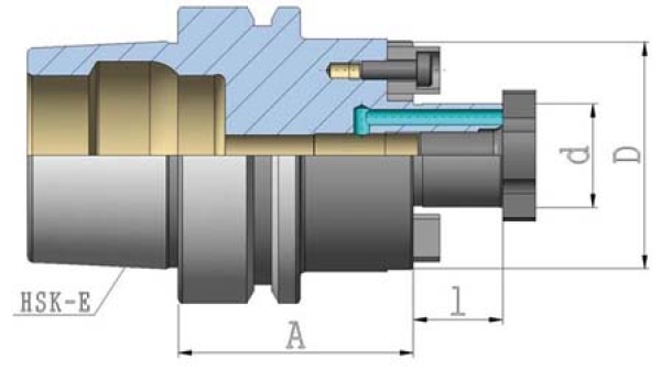 Quernut - Aufsteckdorn DIN6357 HSK 50Ex16x50 KKB