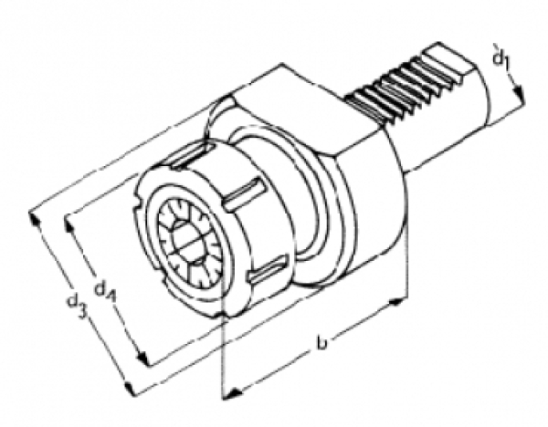 E4 Spannzangenfutter ER D 20x ER16 x40