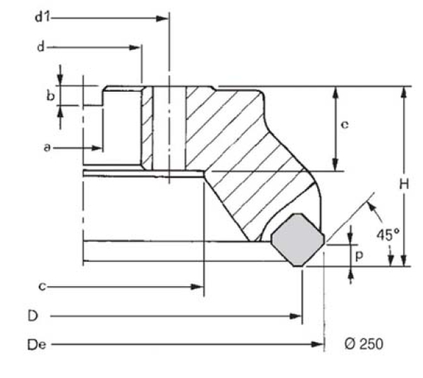 Planaufsteckfräser 45° SEKN1203 Ø 200 mm Z=10