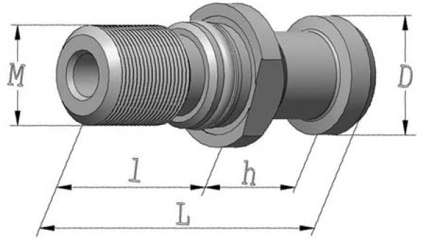 Anzugsbolzen ohne Bohrung M16 DIN 69872 B